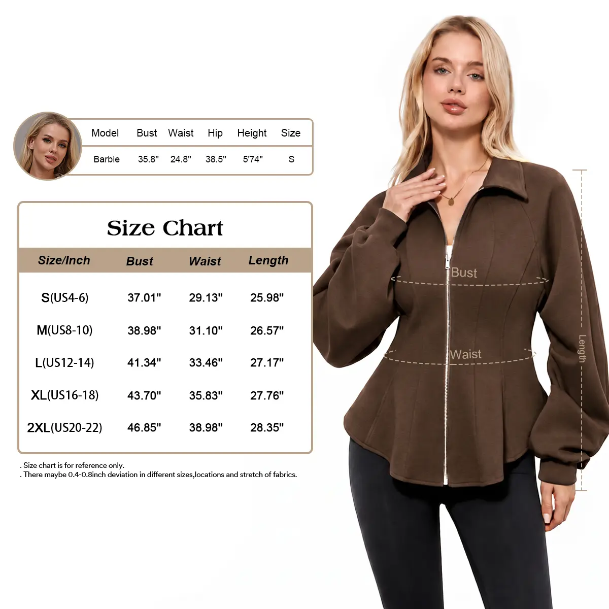 Women's Sculptural Corset Zip-Up Jacket