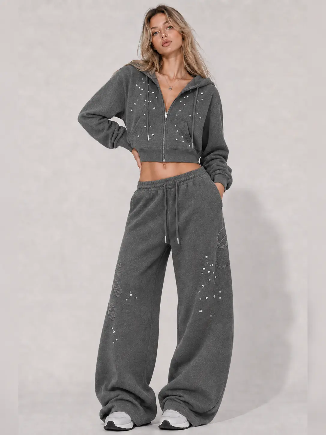 Star-Studded Embroidered Hoodie Set | Featured Pick