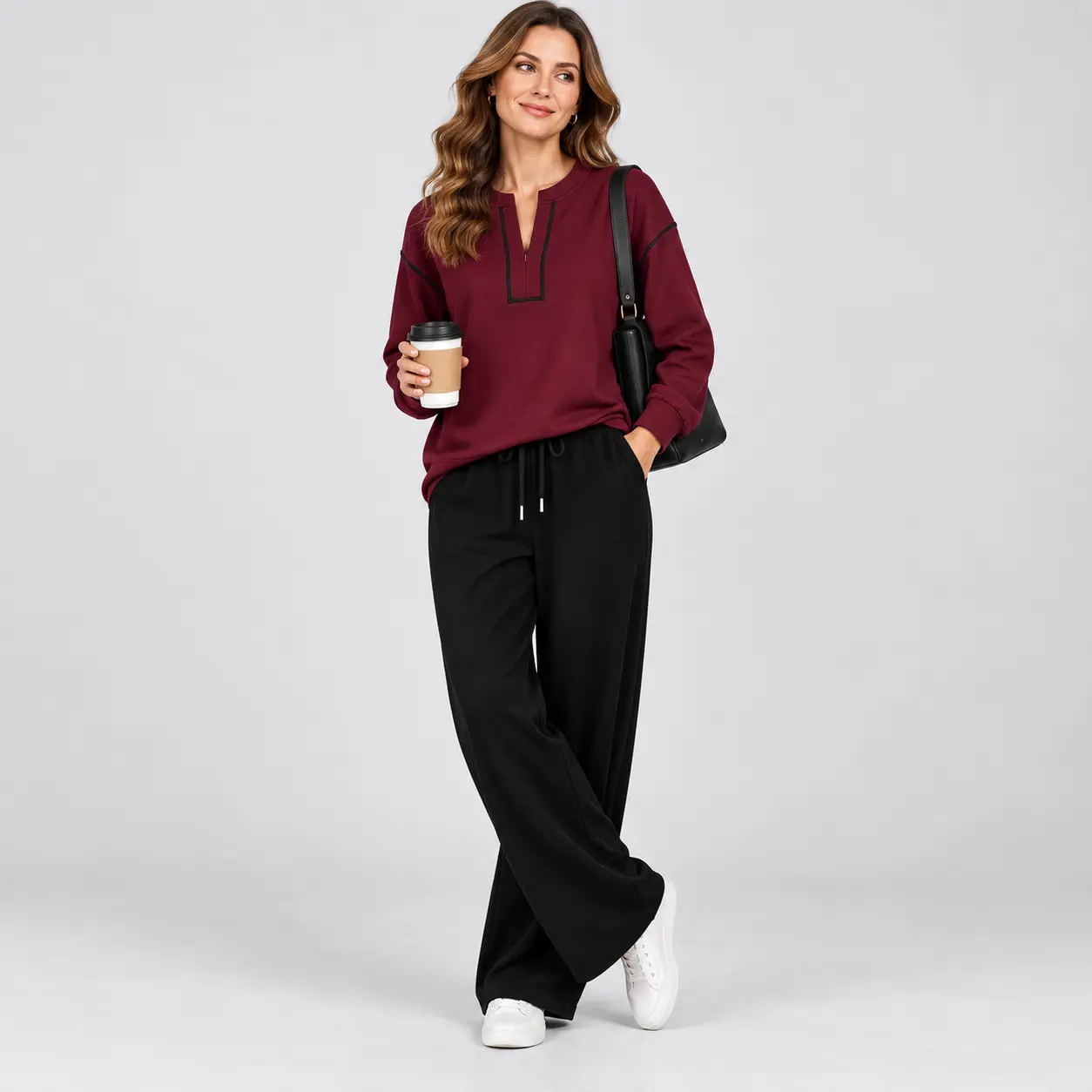  2-Piece Lounge Set, Long Sleeve Pants Top Set