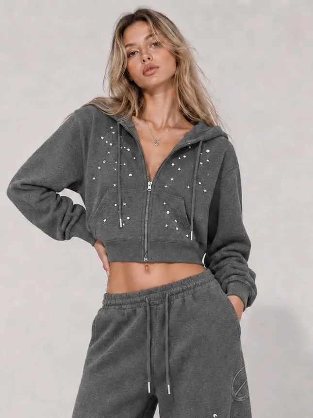 Star-Studded Embroidered Hoodie Set | Featured Pick