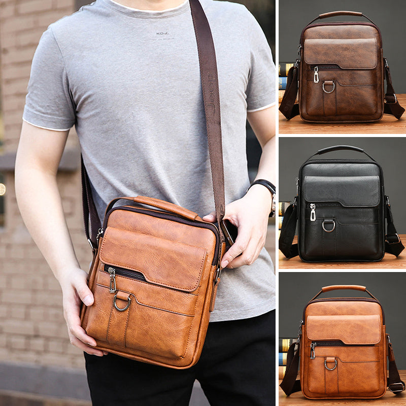  Men's Business Casual Large Capacity Bag - Durable Nylon with Laptop Compartment & Organized Pockets for Work & Travel 