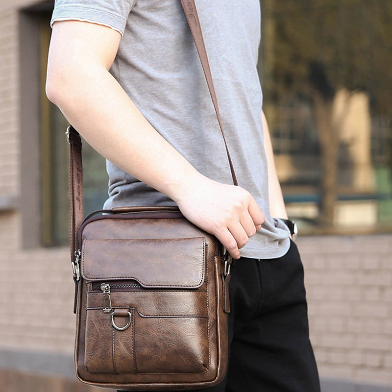  Men's Business Casual Large Capacity Bag - Durable Nylon with Laptop Compartment & Organized Pockets for Work & Travel 