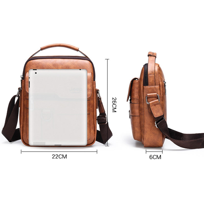  Men's Business Casual Large Capacity Bag - Durable Nylon with Laptop Compartment & Organized Pockets for Work & Travel 