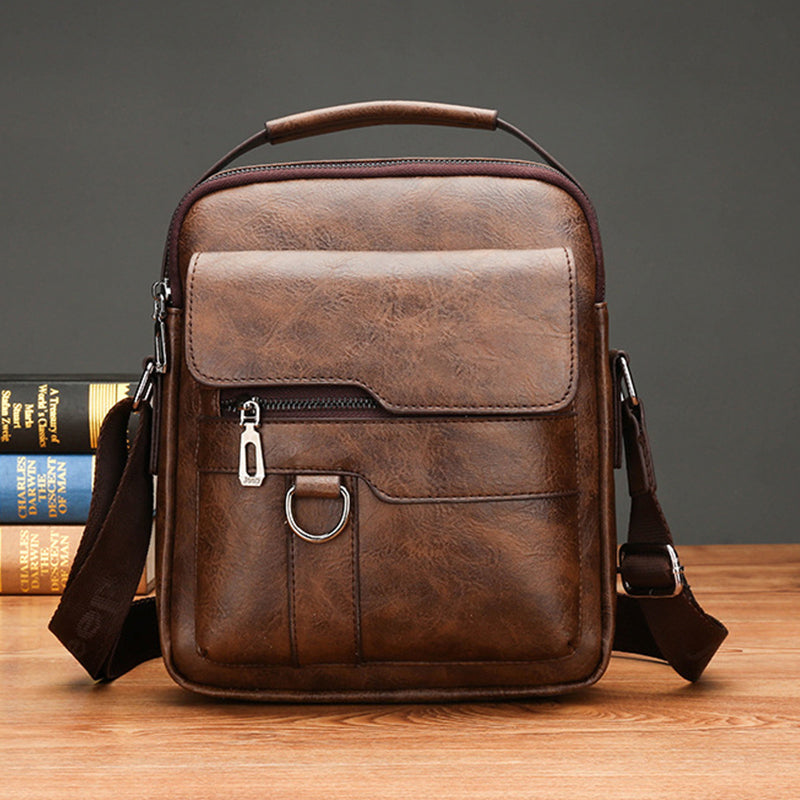  Men's Business Casual Large Capacity Bag - Durable Nylon with Laptop Compartment & Organized Pockets for Work & Travel 