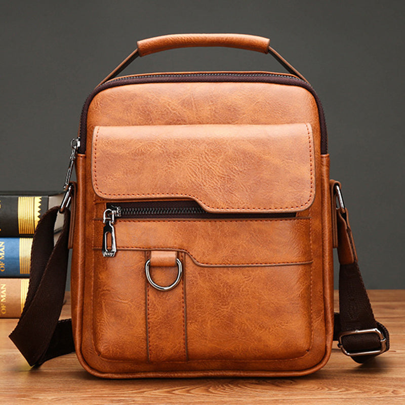 Men's Business Casual Large Capacity Bag - Durable Nylon with Laptop Compartment & Organized Pockets for Work & Travel 