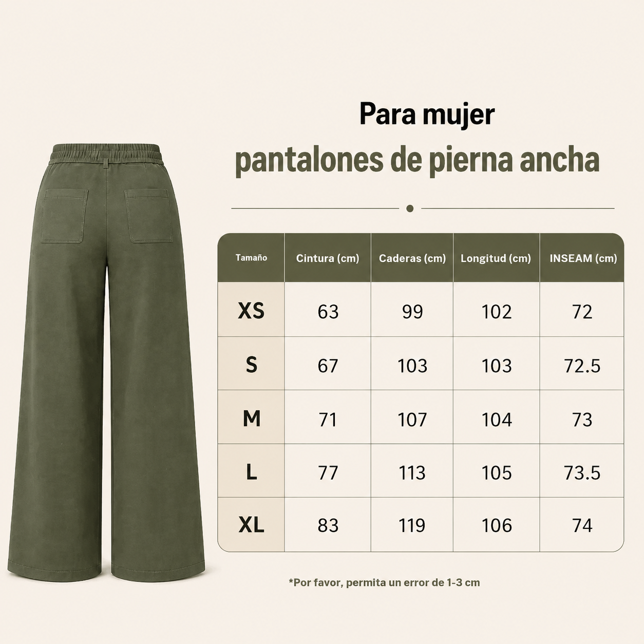 Pantalones de mujer de pierna ancha, cintura alta elástica, corte recto, para todas las estaciones, holgados, ideales para oficina y citas