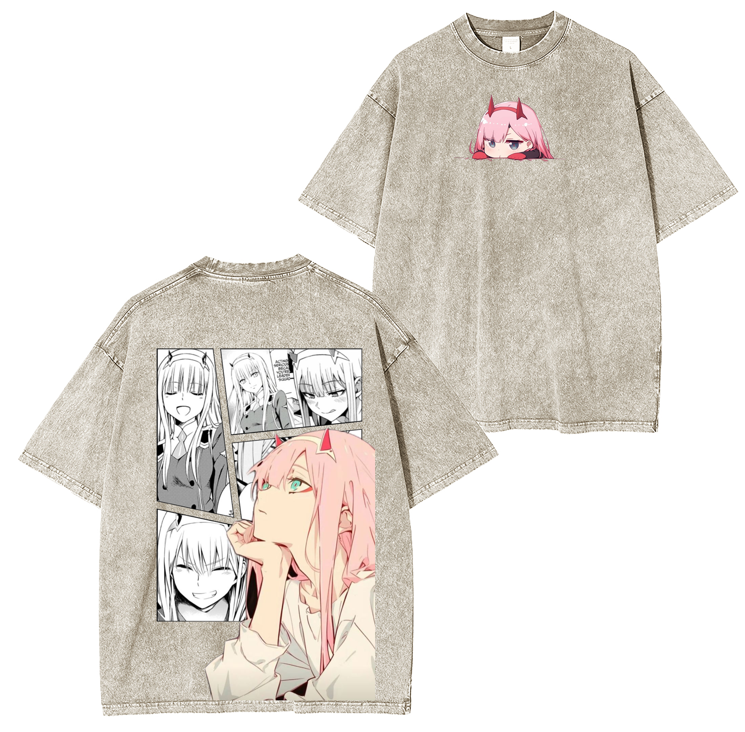 Darling in the Franxx-Zero Two Unisex Washed T-Shirt