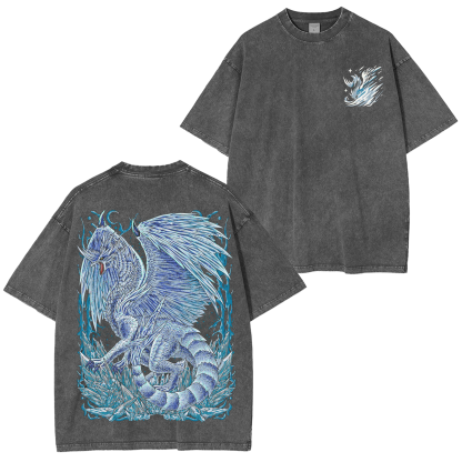 Velkhana the Iceborne Dragon Unisex Washed T-Shirt