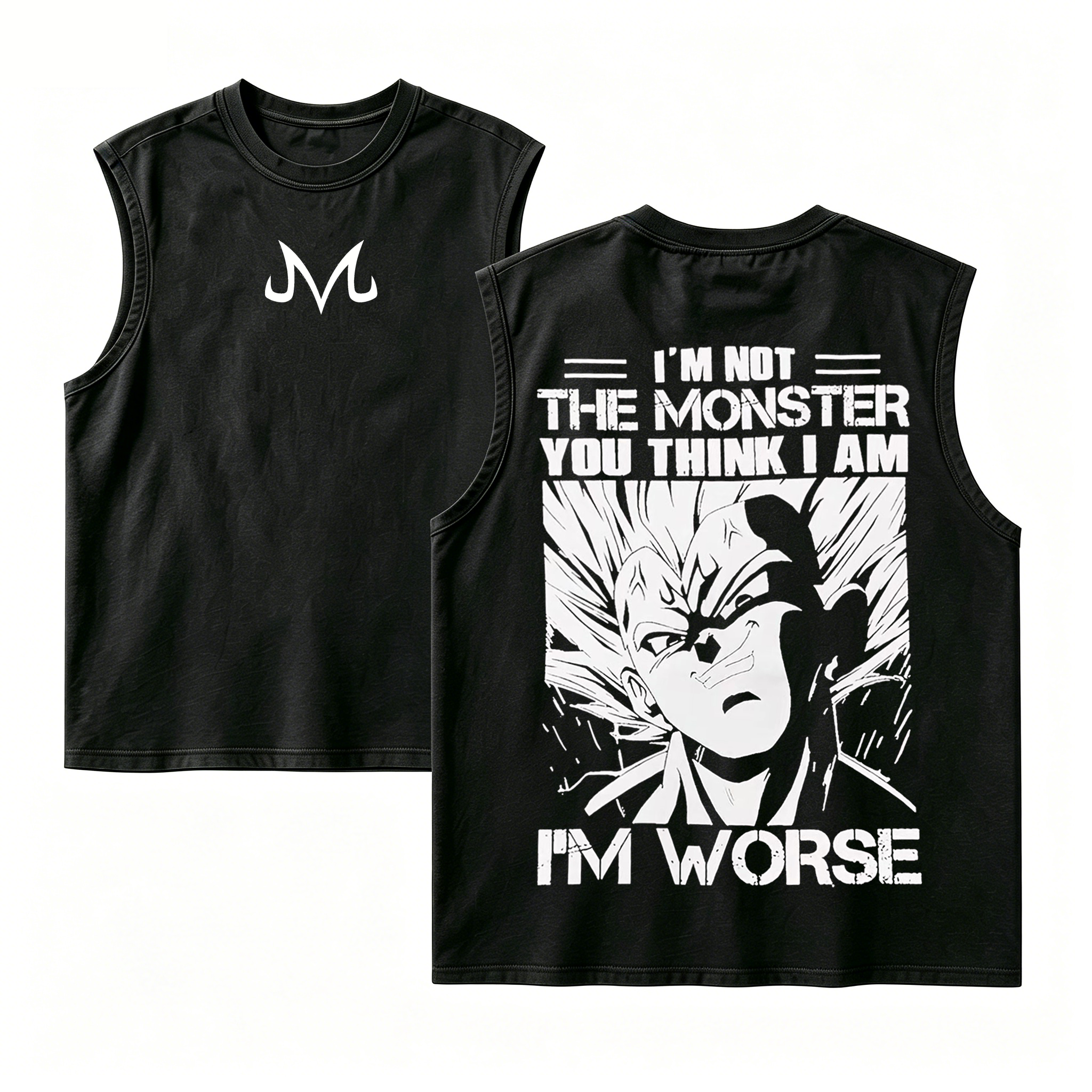 I'm Not The Monster You Think I Am I'm Worse,Vegeta Dragon Ball Z Anime Oversize Unisex Shirts/Crewneck/Hoodie