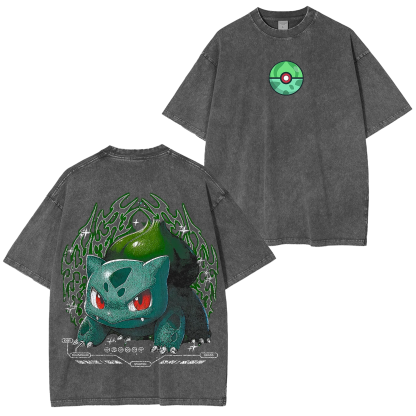 Bulbasaur Pokemon Washed T-shirt/Crewneck/Hoodie
