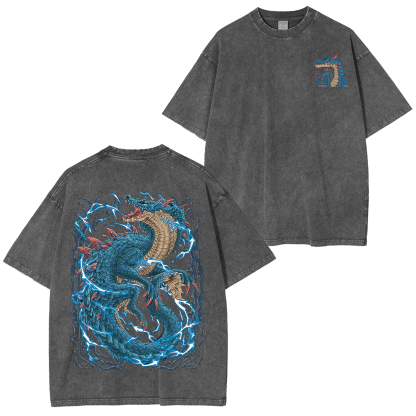 Lagiacrus the Lord of the Seas  Unisex Washed T-Shirt