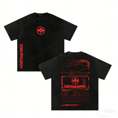 Retro Vintage Arasaka Cyberpunk 2077  Unisex Washed T-Shirt