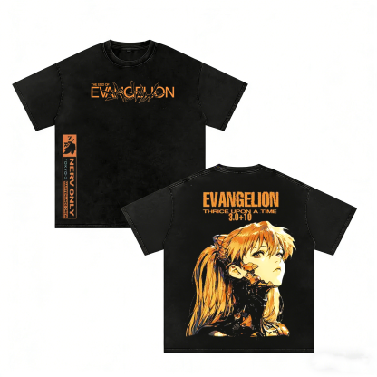 Asuka,Neon Genesis Evangelion Anime  Unisex Washed T-Shirt