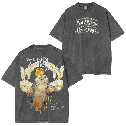 Witch Hat Atelier Anime Unisex Washed T-Shirt