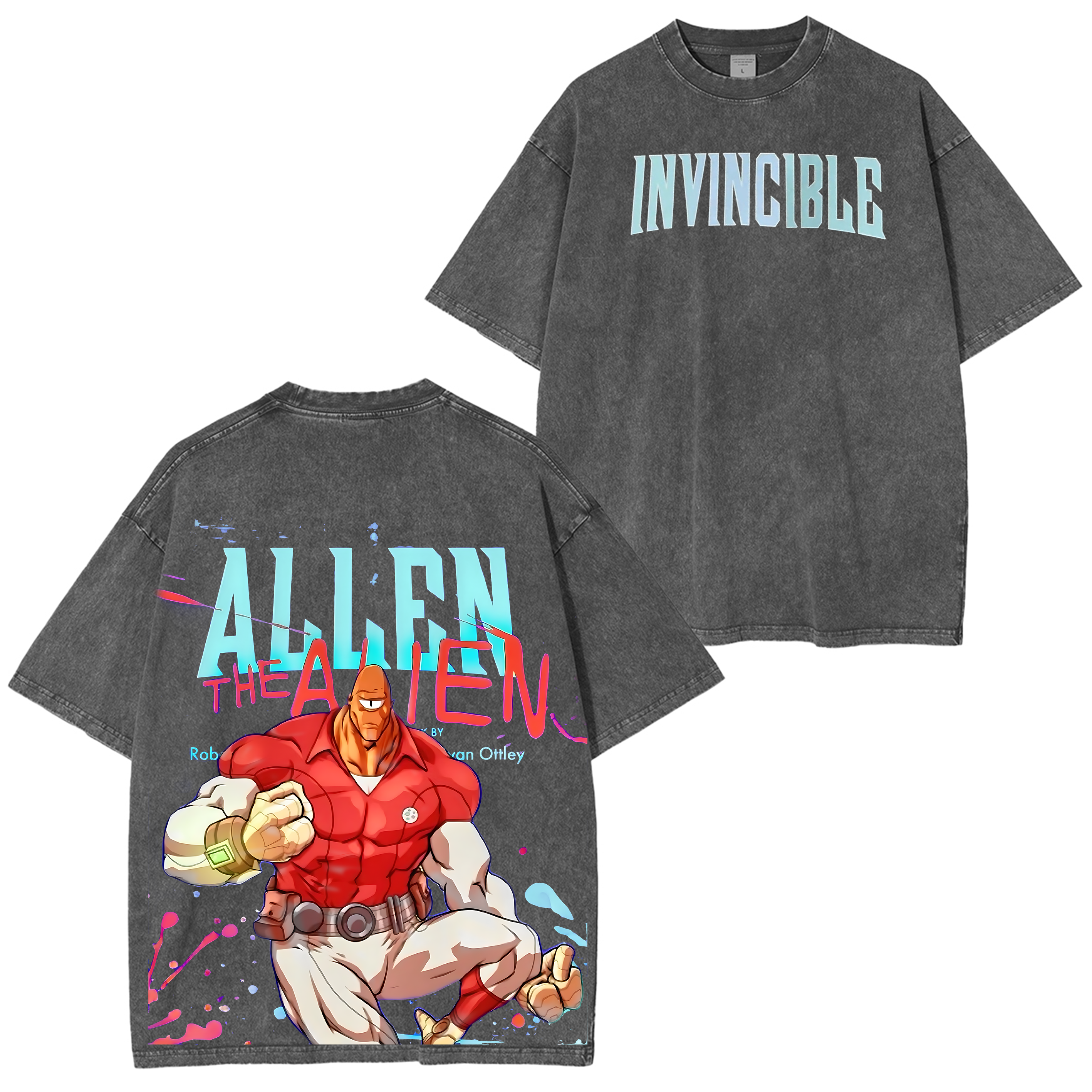 Allen the Alien-Invincible Series Unisex Washed T-Shirt