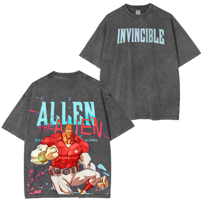 Allen the Alien-Invincible Series Unisex Washed T-Shirt