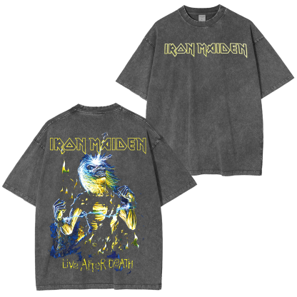 Iron Maiden LIVE After Death Unisex Washed T-Shirt