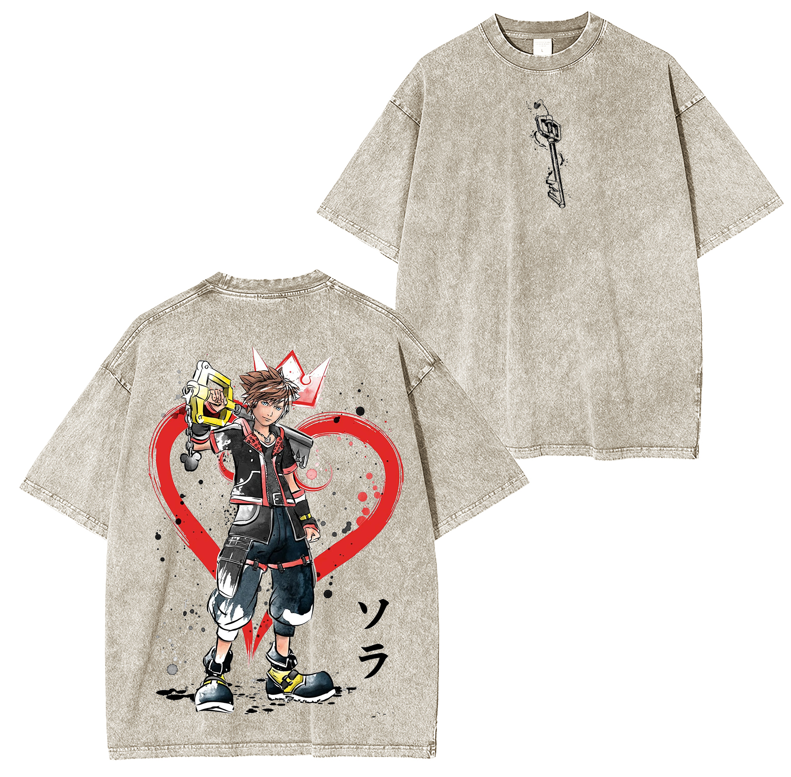 Kingdom Hearts Unisex Washed T-Shirt