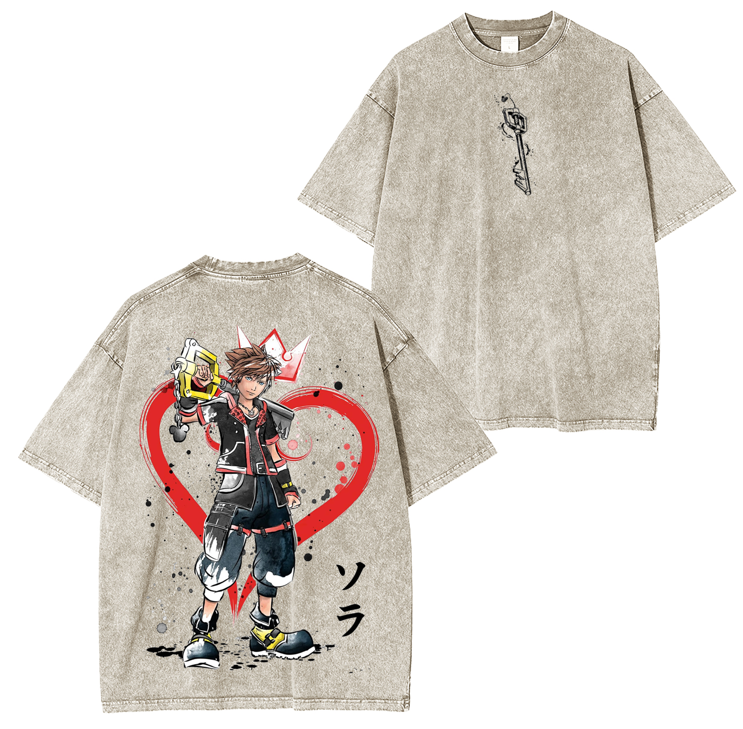 Kingdom Hearts Unisex Washed T-Shirt
