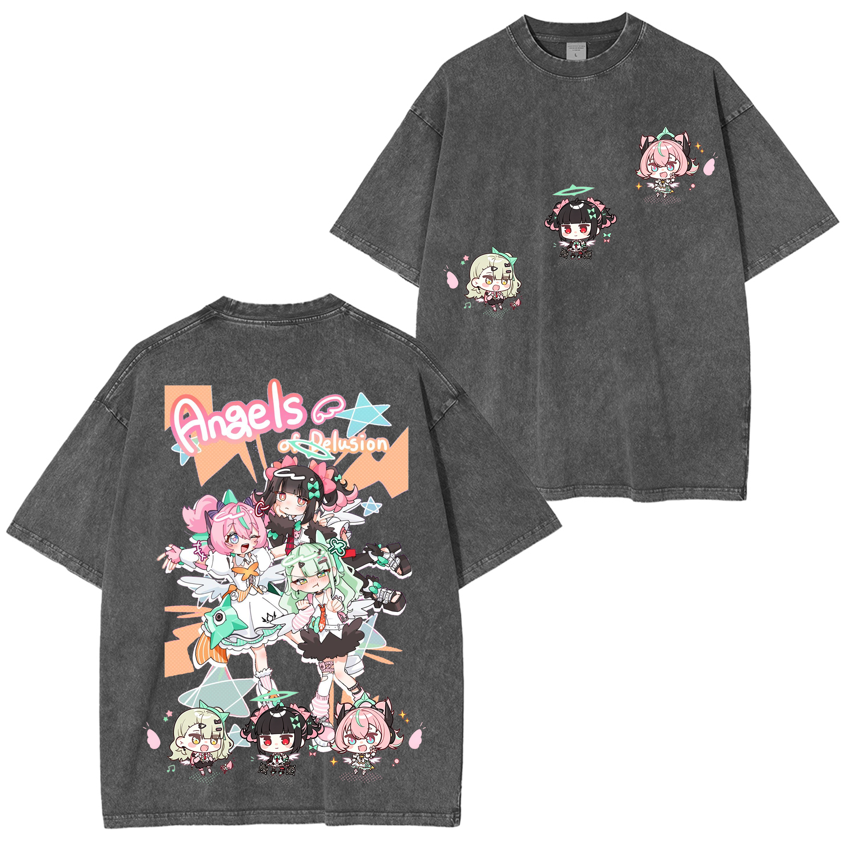 Zenless Zone Zero-Three Angels Explained  Unisex Washed T-Shirt