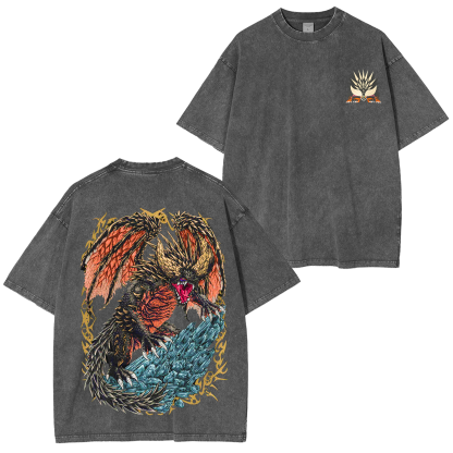Nergigante the Extinction Dragon  Unisex Washed T-Shirt