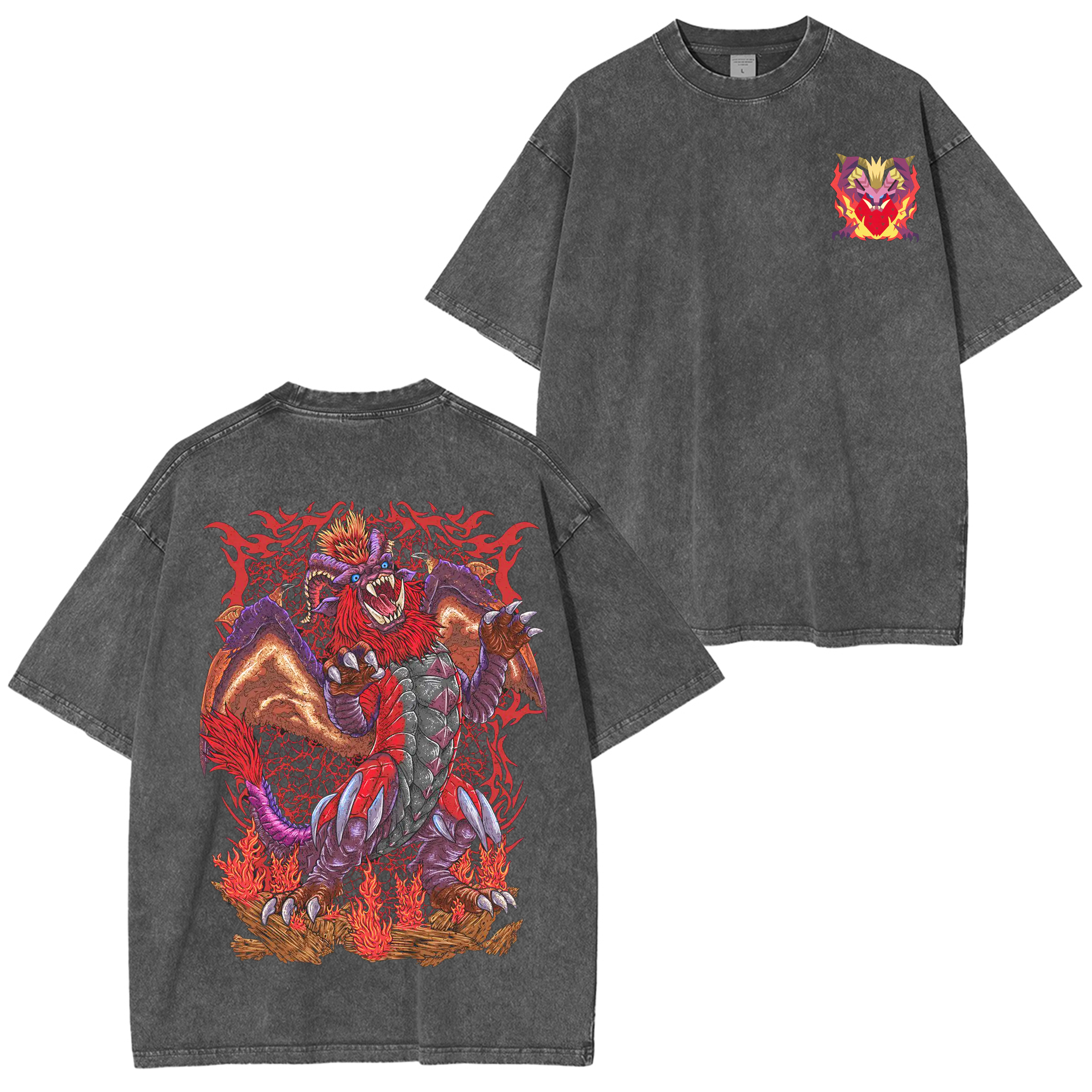 Teostra the Emperor of Flame Unisex Washed T-Shirt