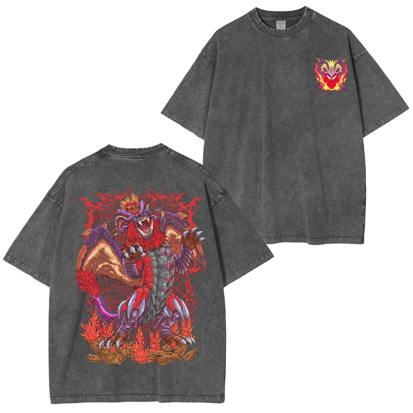 Teostra the Emperor of Flame Unisex Washed T-Shirt