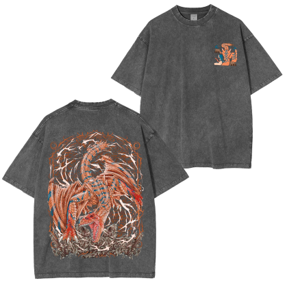 Tigrex the Roaring Wyvern Unisex Washed T-Shirt