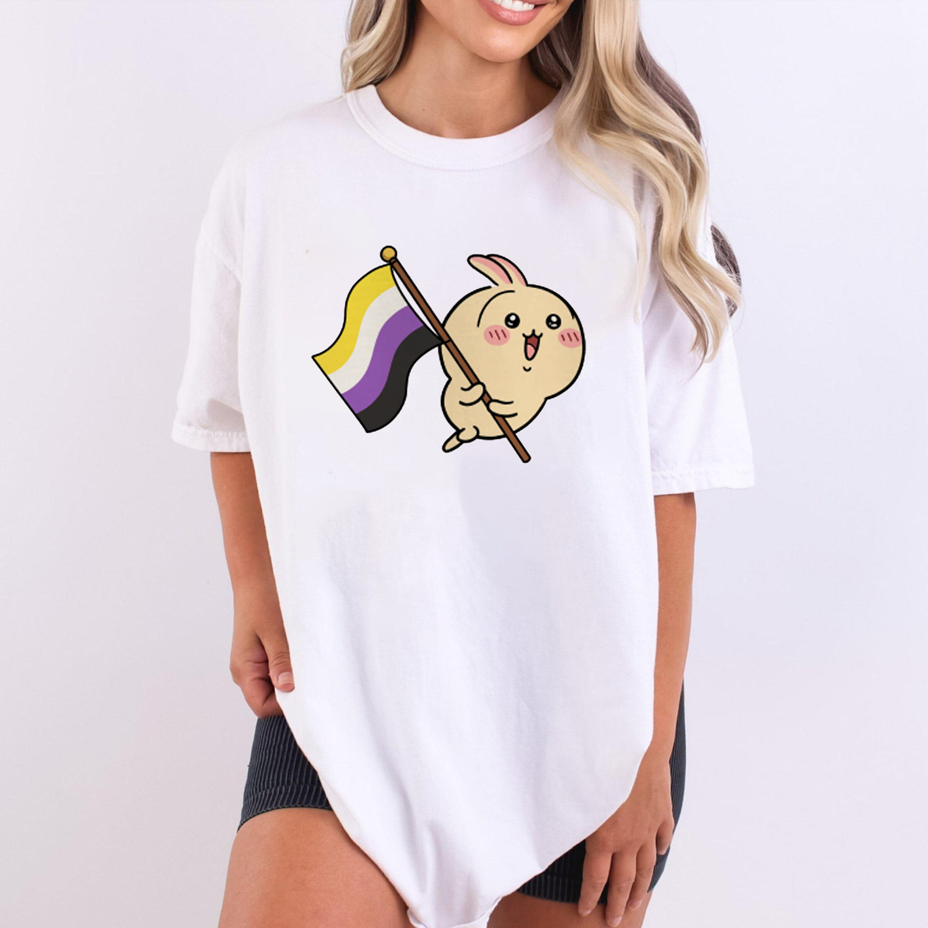 Cute Chiikawa Pride Flags AnimeOversize Unisex Shirts/Crewneck/Hoodie