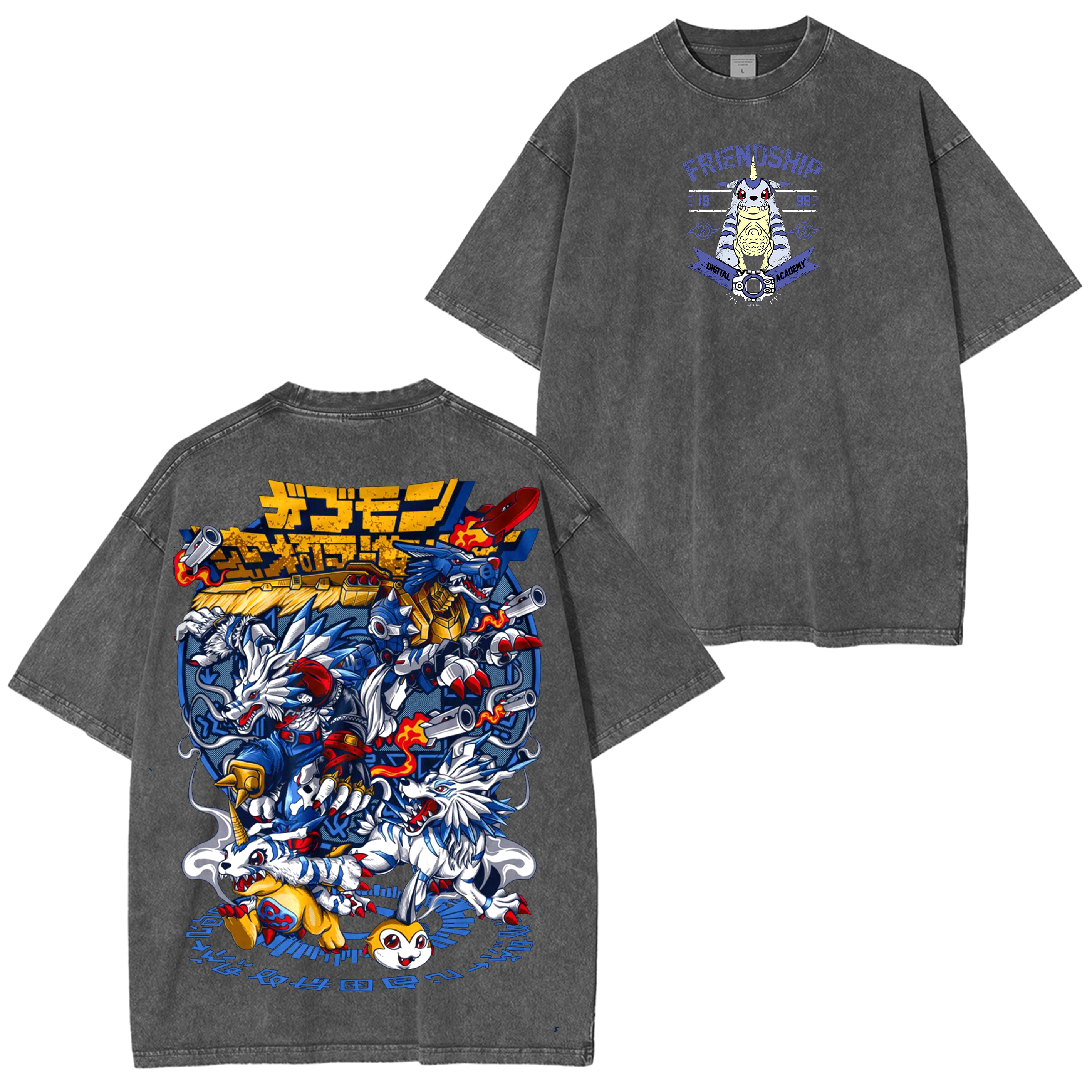 Digimon Adventure  Anime Unisex Washed T-Shirt