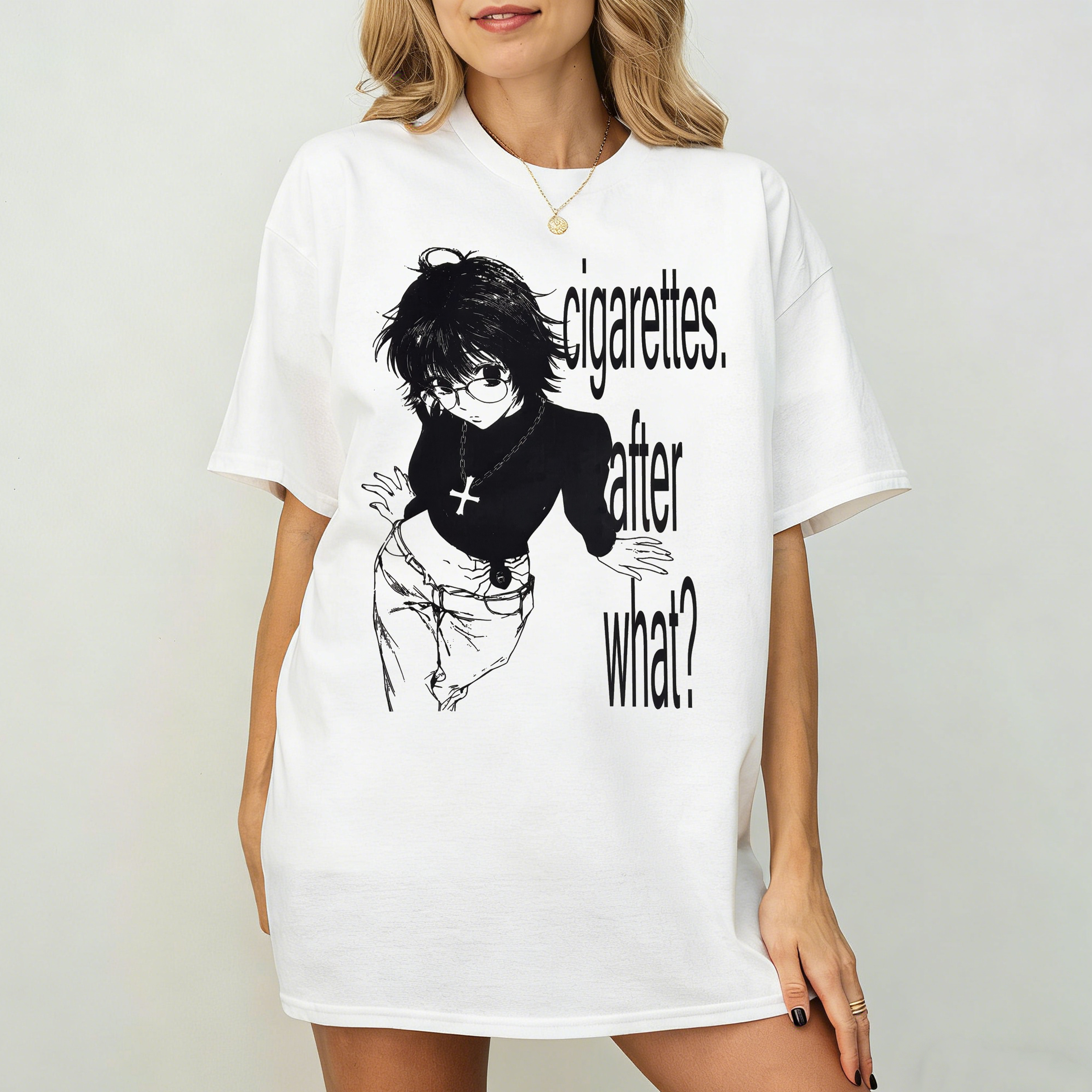Cigarettes After What? Shizuku Hunter x Hunter  Graphic Oversize Unisex Shirts/Crewneck/Hoodie