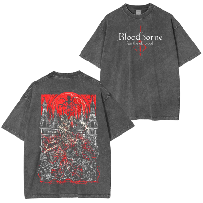 Vintage Bloodborne Unisex Washed T-Shirt