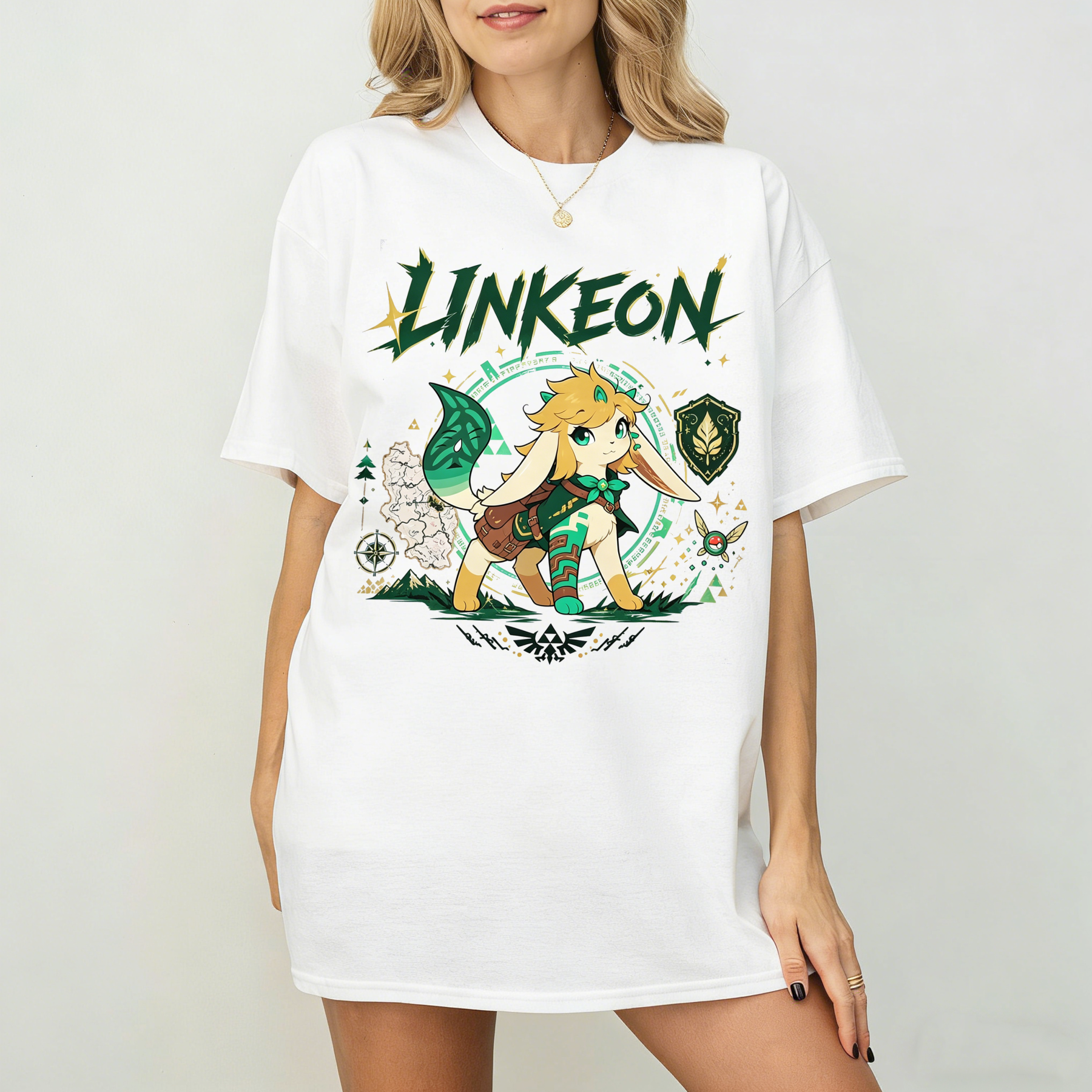 Leafeon x Link Graphic Oversize Unisex Shirts/Crewneck/Hoodie