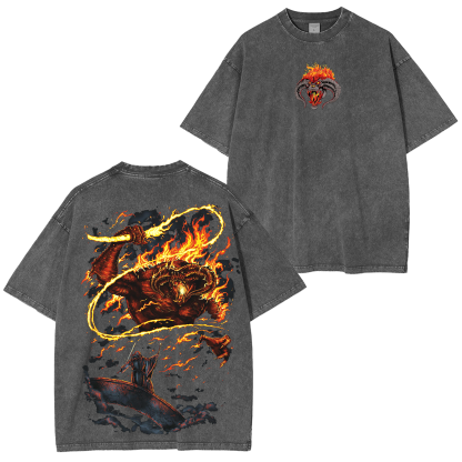 Lord of the Rings  inspired Graphic Unisex Washed T-Shirt