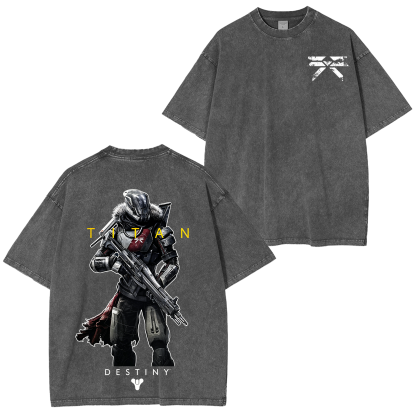 Destiny 2 Titan Game Unisex Washed T-Shirt