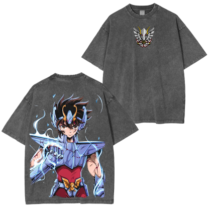 Saint Seiya  Anime Unisex Washed T-Shirt