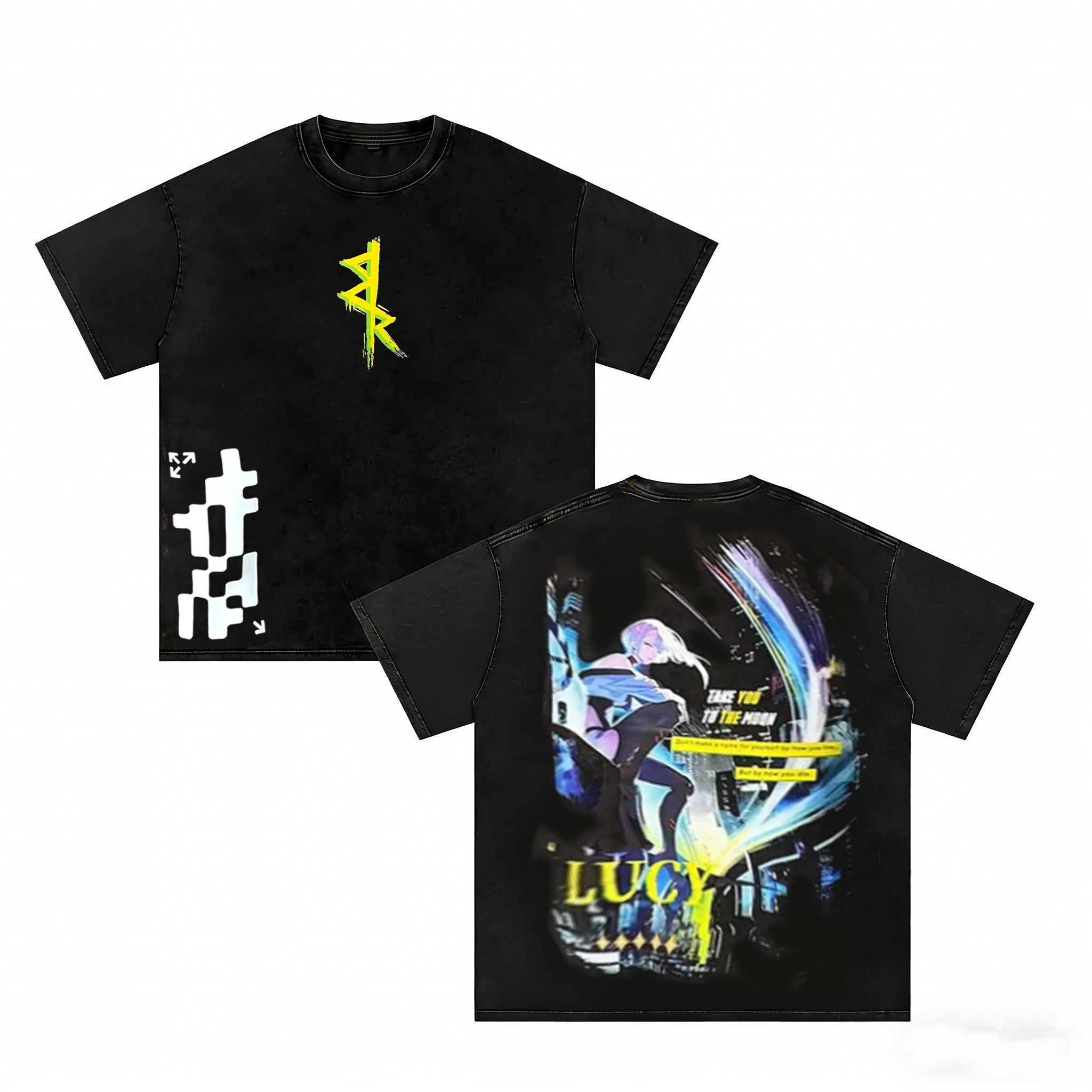 Cyberpunk Edgerunners Anime Unisex Washed T-Shirt