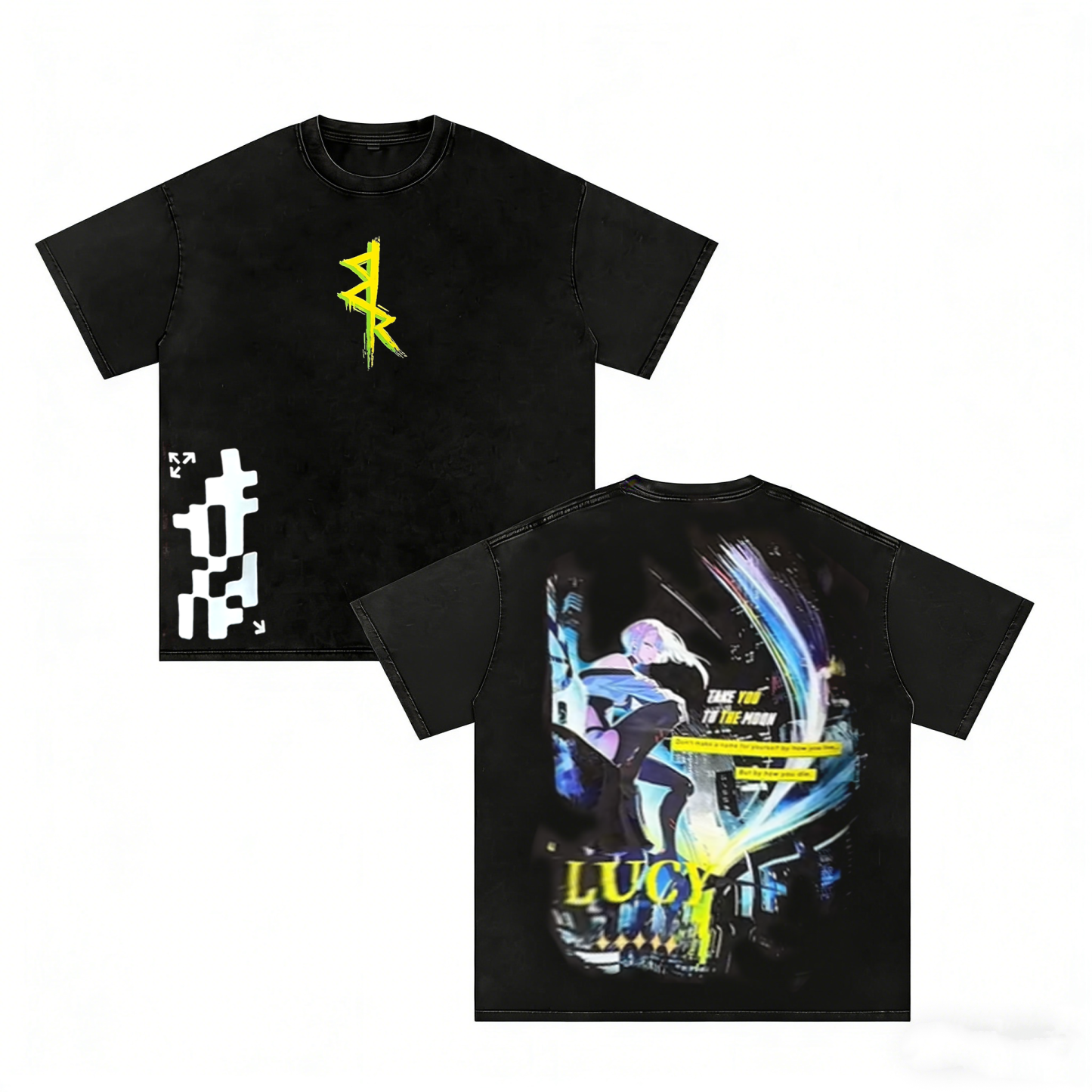 Cyberpunk Edgerunners Anime Unisex Washed T-Shirt