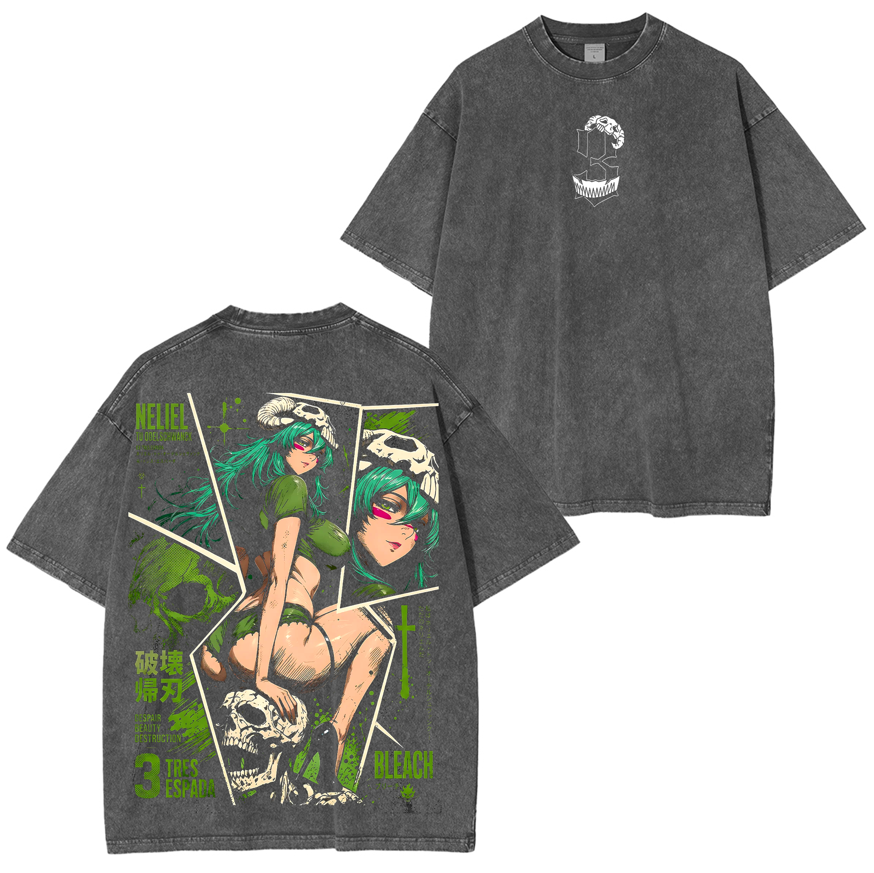 Neliel Bleach Anime Unisex Washed T-Shirt