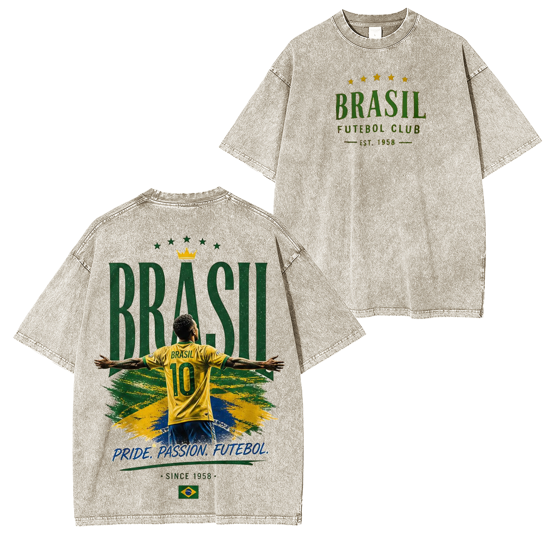 Brazil Soccer,World Cup 2026 Unisex Washed T-Shirt