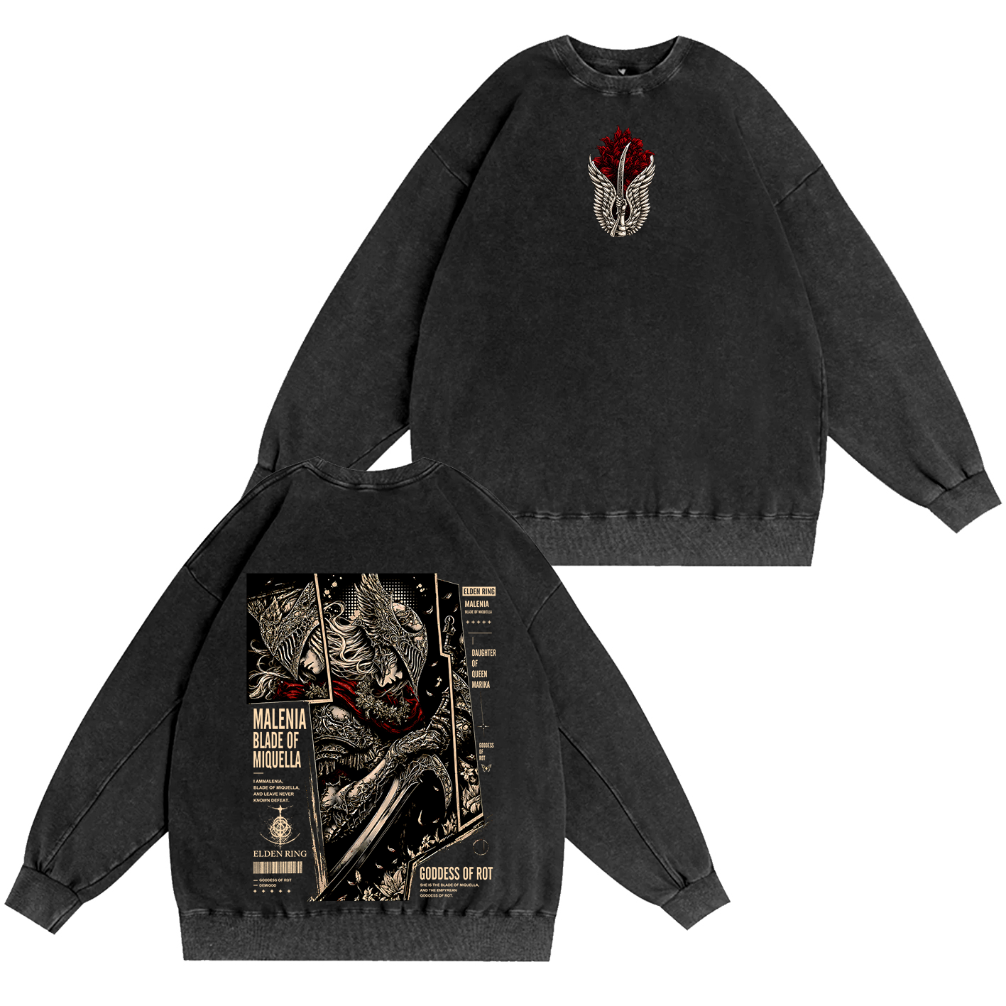 Malenia Elden Ring Washed T-shirt/Crewneck/Hoodie