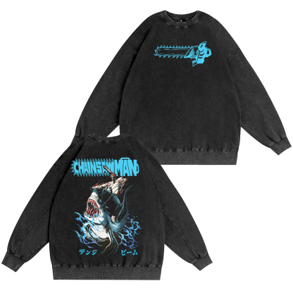 Denji,Chainsaw Man Vintage Oversized T-shirt/Crewneck/Hoodie