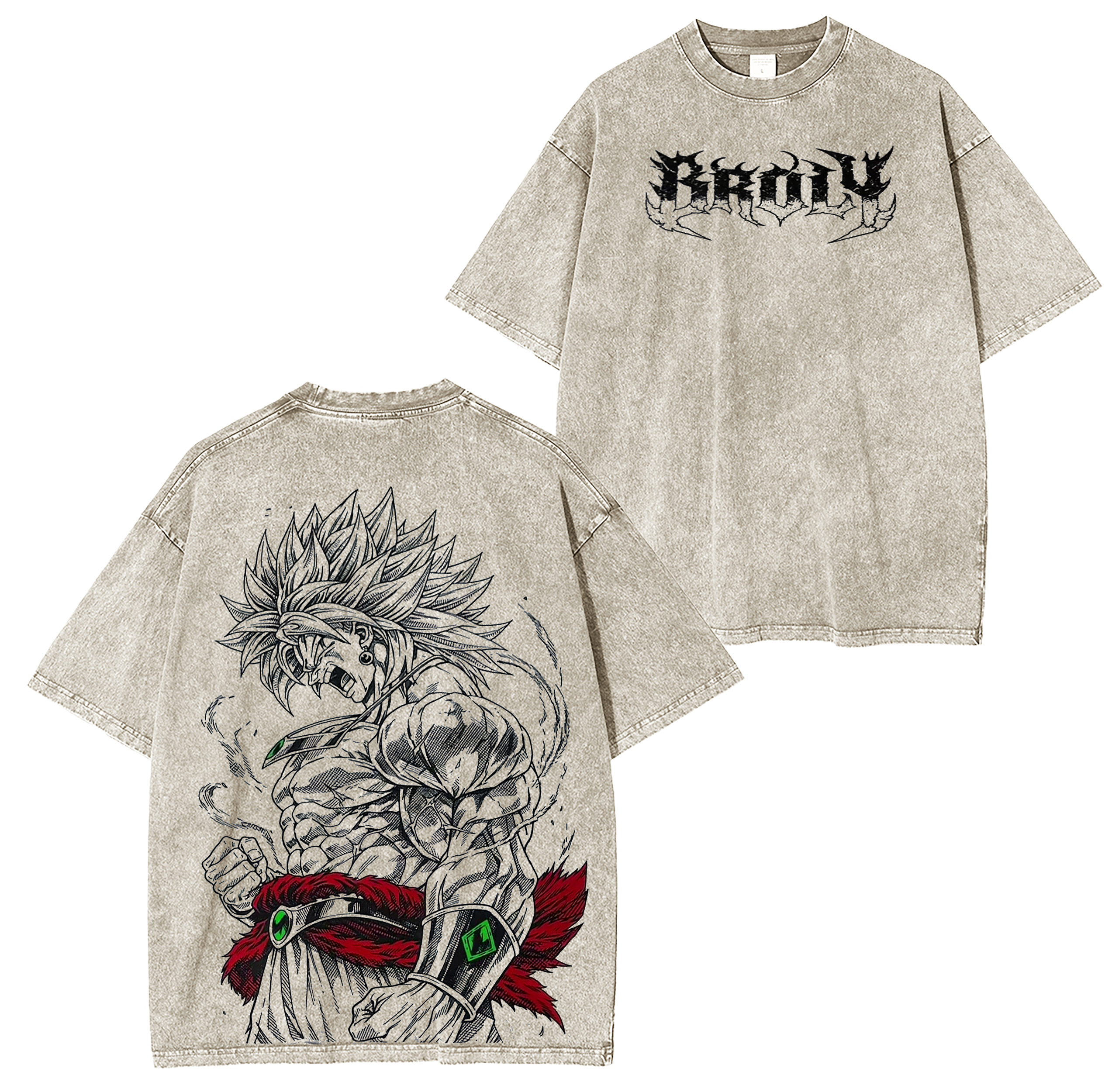 Dragon Ball Z Broly Anime Vintage Washed T-shirt/Crewneck/Hoodie