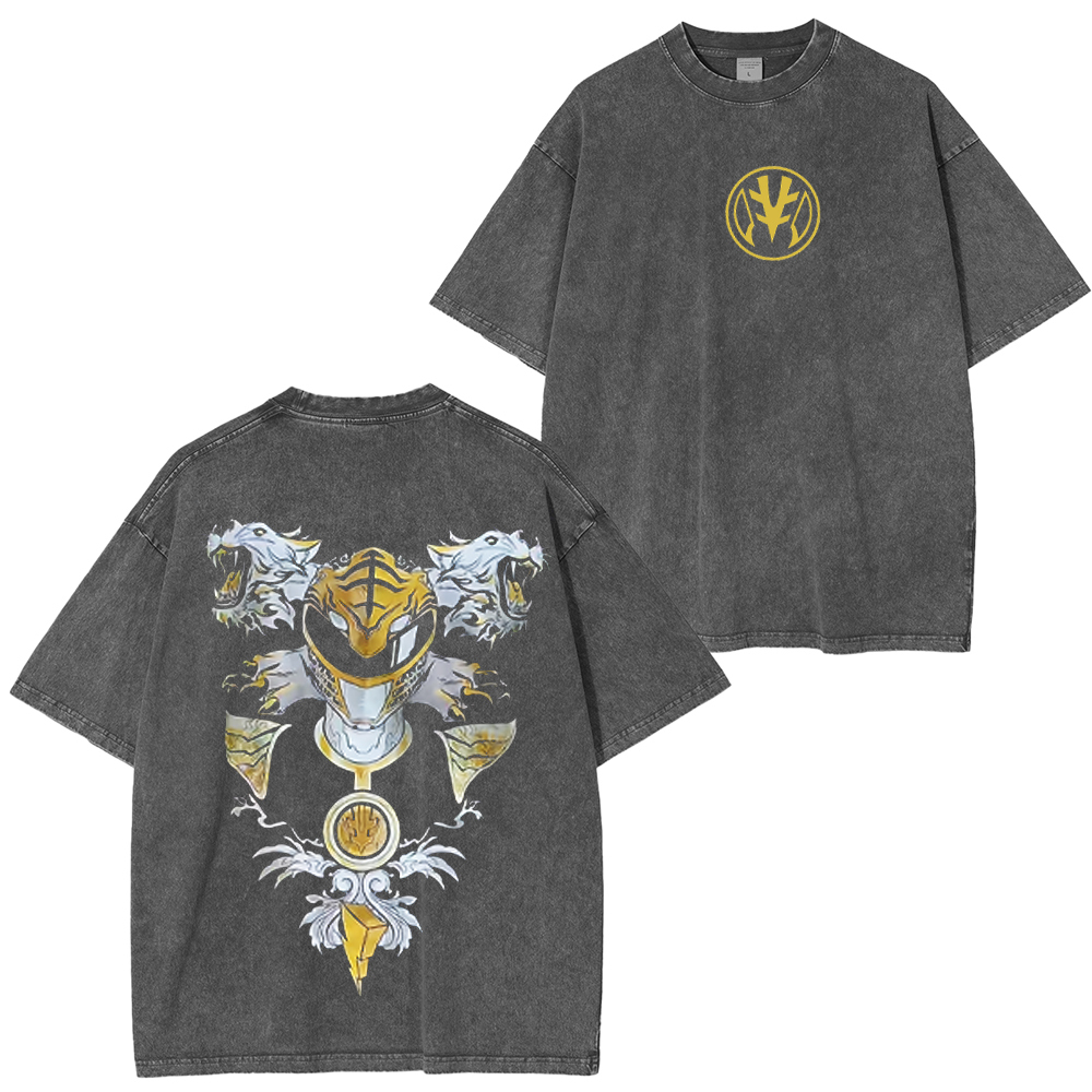 White Ranger Unisex Washed T-Shirt