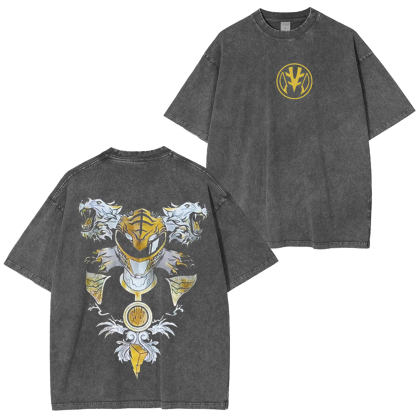 White Ranger Unisex Washed T-Shirt