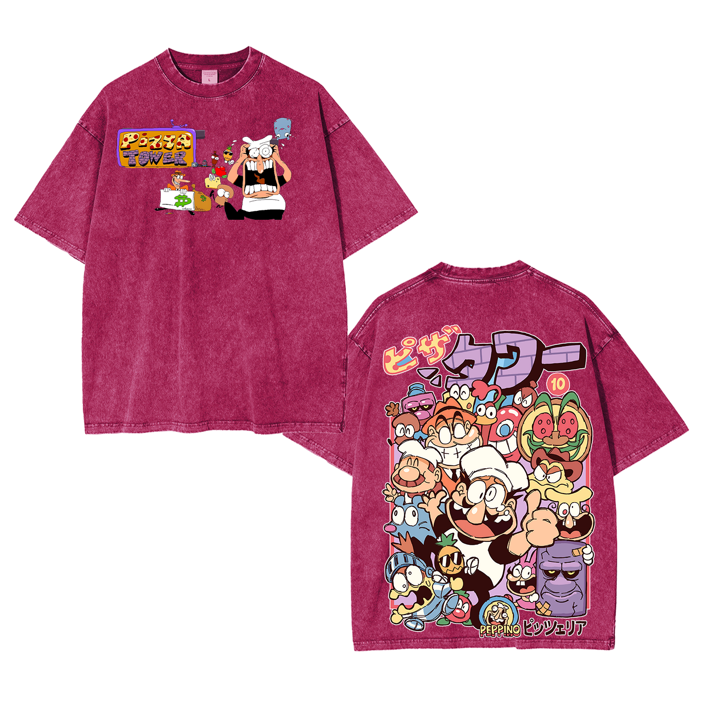 Pizza Tower indie game washed Unisex Washed T-Shirt