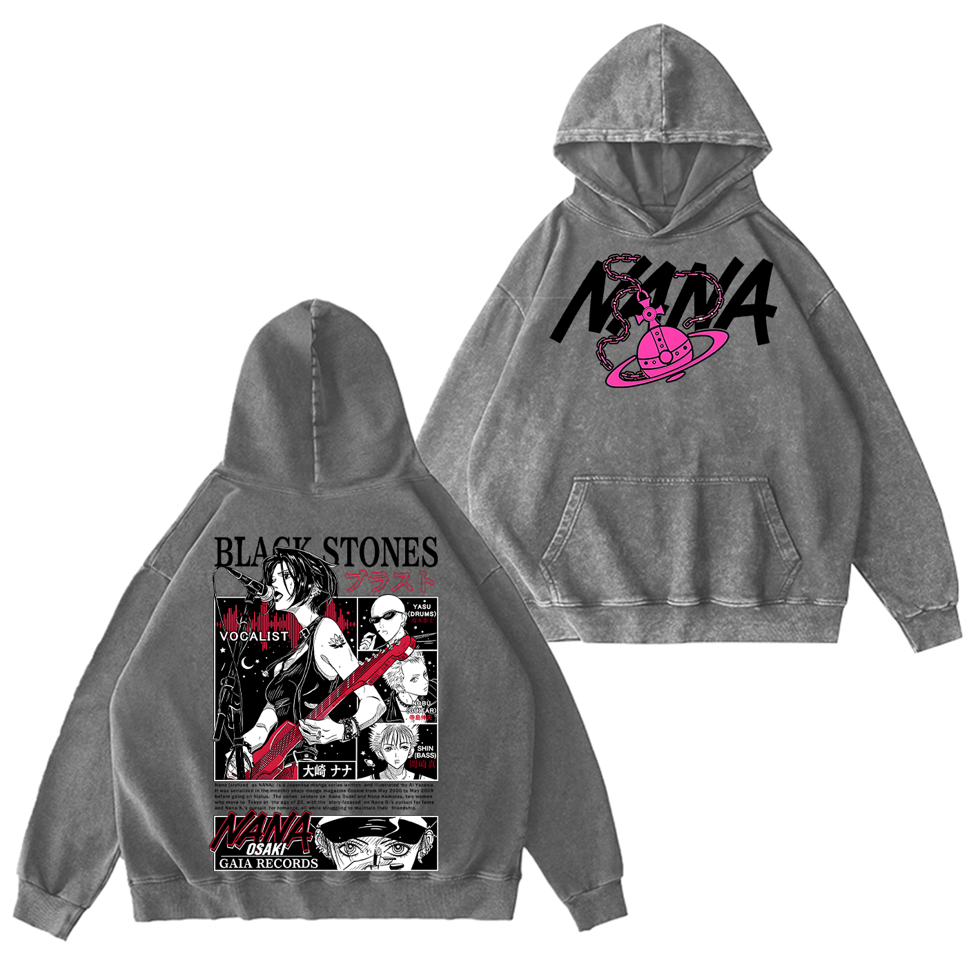 Black Stones Nana Washed T-shirt/Crewneck/Hoodie