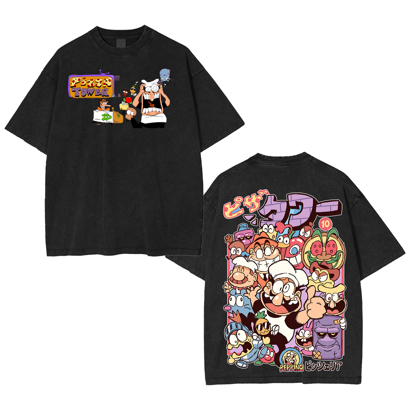Pizza Tower indie game washed Unisex Washed T-Shirt