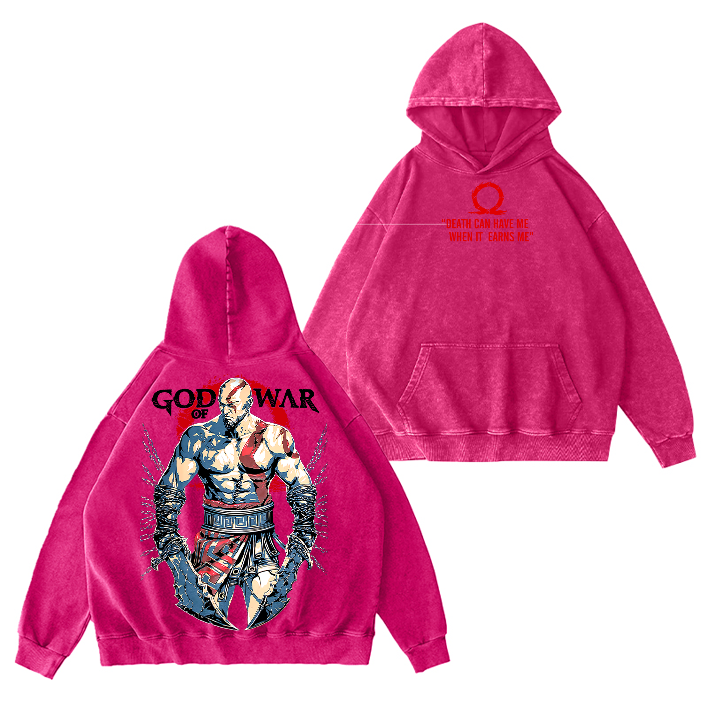 Kratos God of War Washed T-shirt/Crewneck/Hoodie