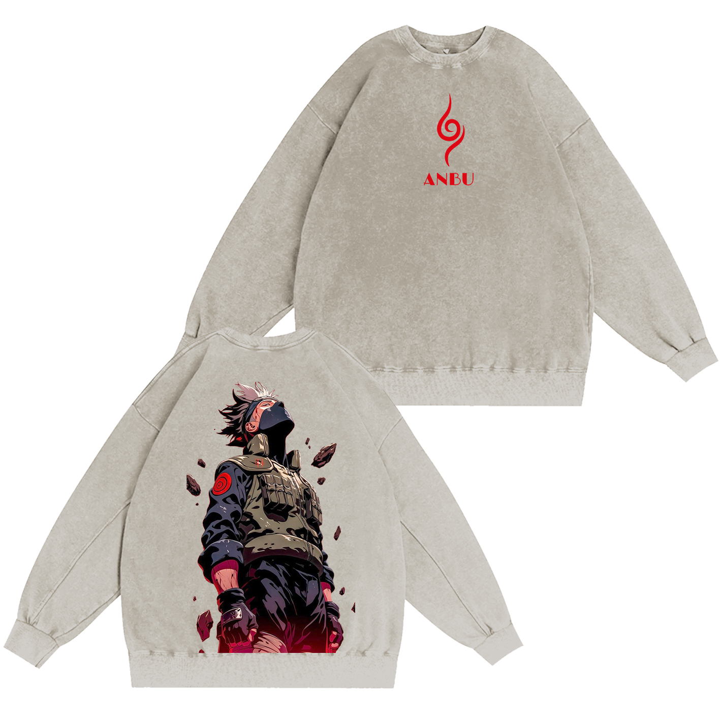 Kakashi Hatake Vintage Anime Unsiex Washed T-Shirt